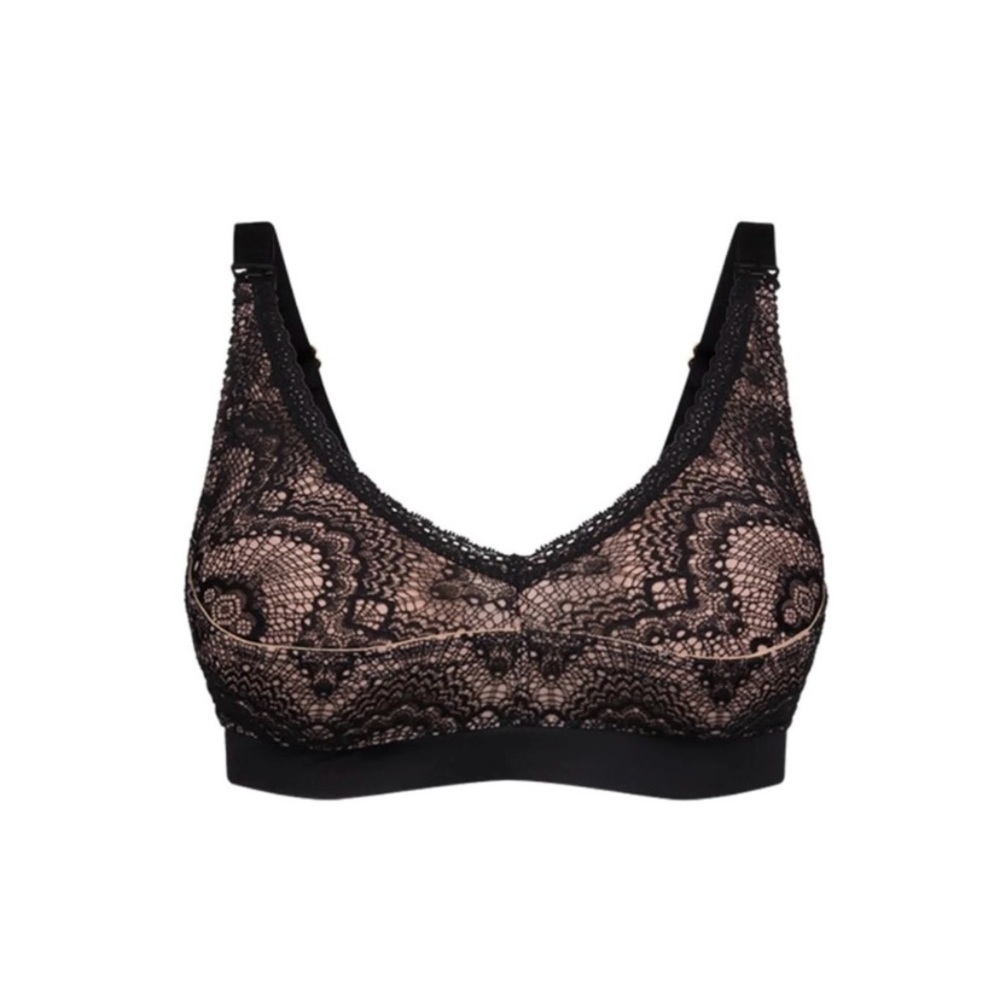 The Dairy Fairy Ruby Hands Free Pumping & Nursing Bra in Black Lace